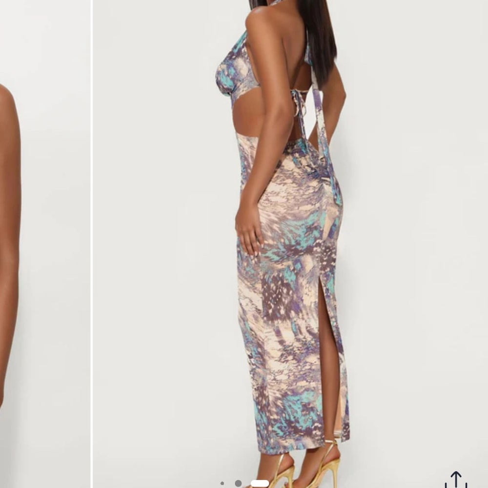 Fernanda backless mesh maxi dress